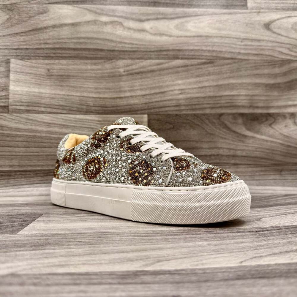 Betsey Johnson SB-SIDNY Rhinestone Leopard Print Platform Women’s Sneaker